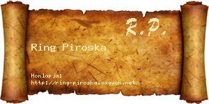 Ring Piroska névjegykártya